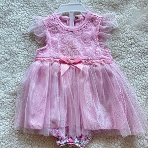 Darling Pink Lace Tulle Dress